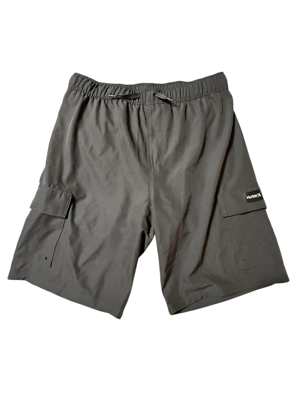 Hurley Boys XXL 18/20 Avalon Hybrid Cargo Shorts Black H2O-Dri Stretch Pull-On